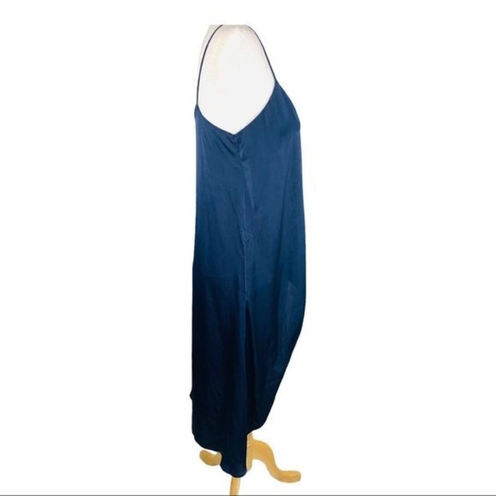 ZARA High Low Tunic Top Asymmetric Long Camisole Adjustable Strap Navy Womens XS - Picture 6 of 11